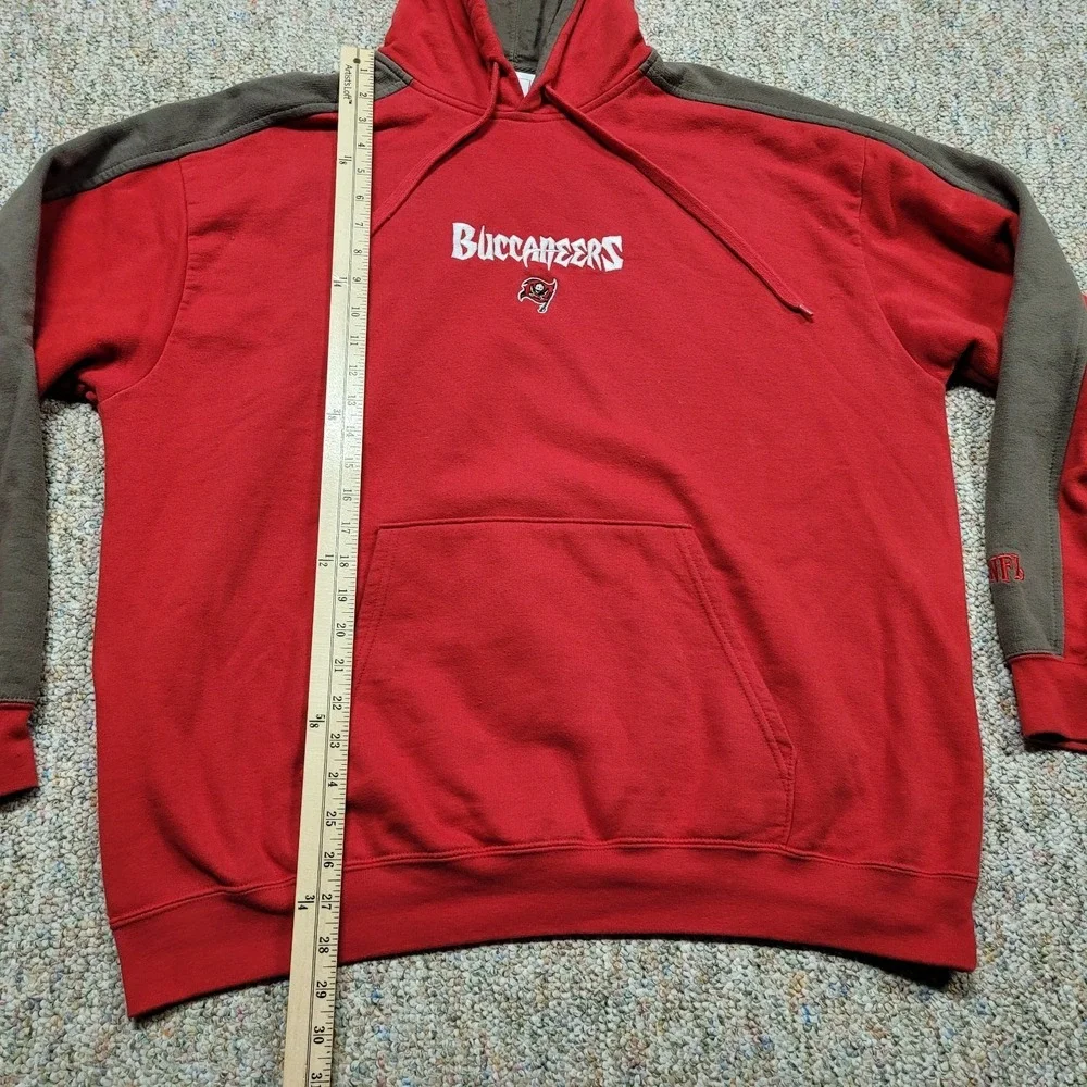 Tampa Bay Buccaneers Hoodie Mens XL Red Grey Pullover Sweatshirt‎ NFL Football